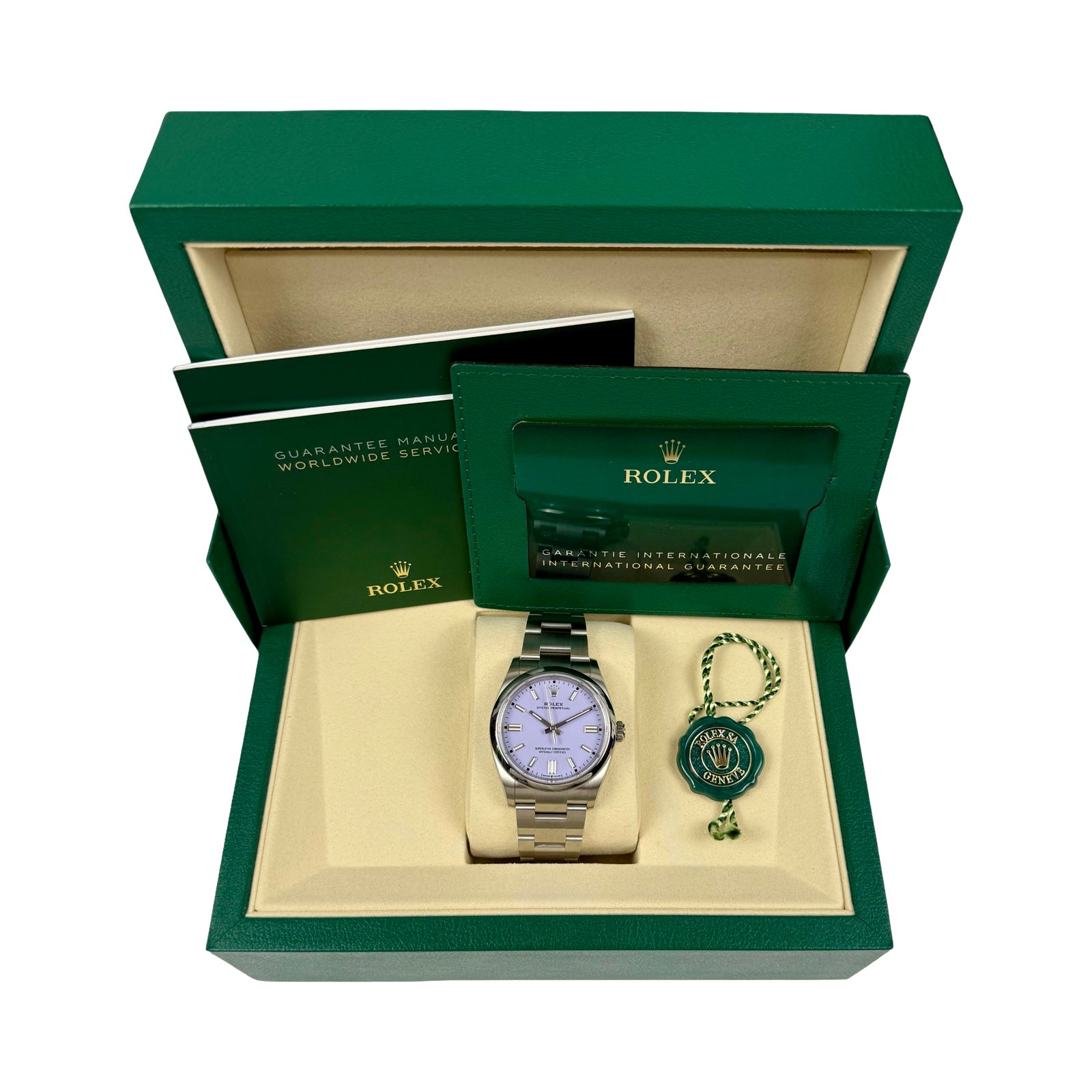ROLEX OYSTER PERPETUAL 36 126000 LAVENDER 2026 NEU FULLSET
