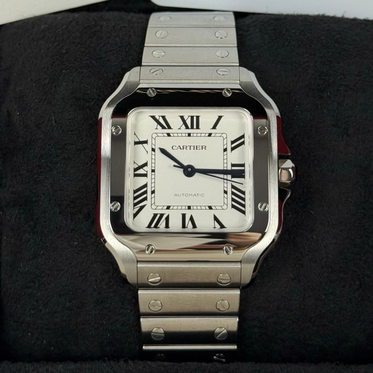 CARTIER SANTOS DE CARTIER WSSA0029 MEDIUM WEISS 03/2026 LC100 NEU FULLSET