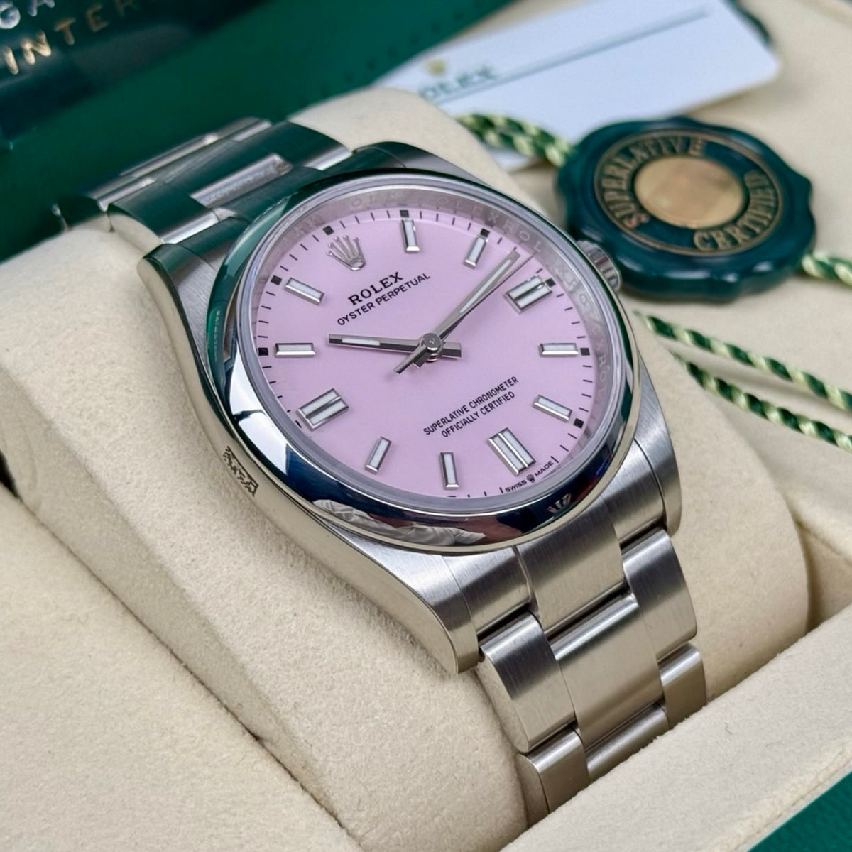 Rolex Oyster Perpetual 36 Ref. 126000 Candy Pink – Neu, Fullset 03/2026 | Finer Things